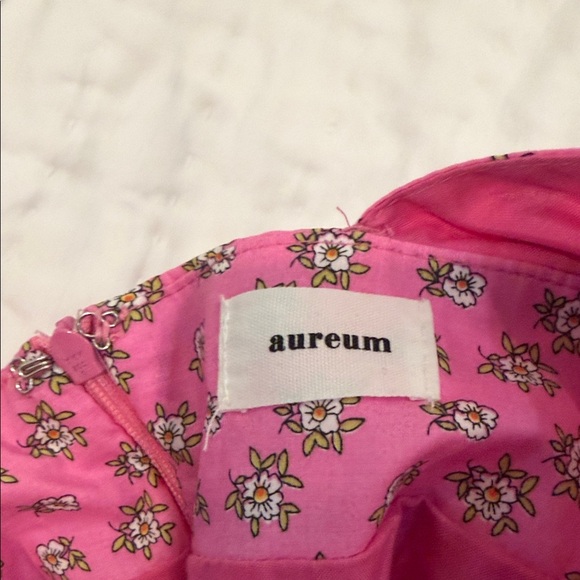 AUREUM Pink Floral Ruffle-Sleeve Casual Dress - Picture 4 of 4